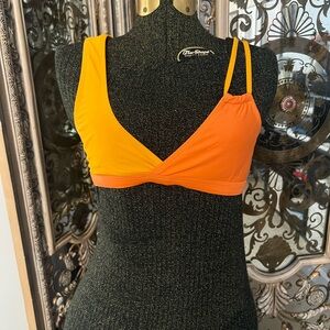 Two-Tone Orange & Yellow Bralette Swim Top